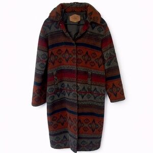 Woolrich Brown and Black Wool Label